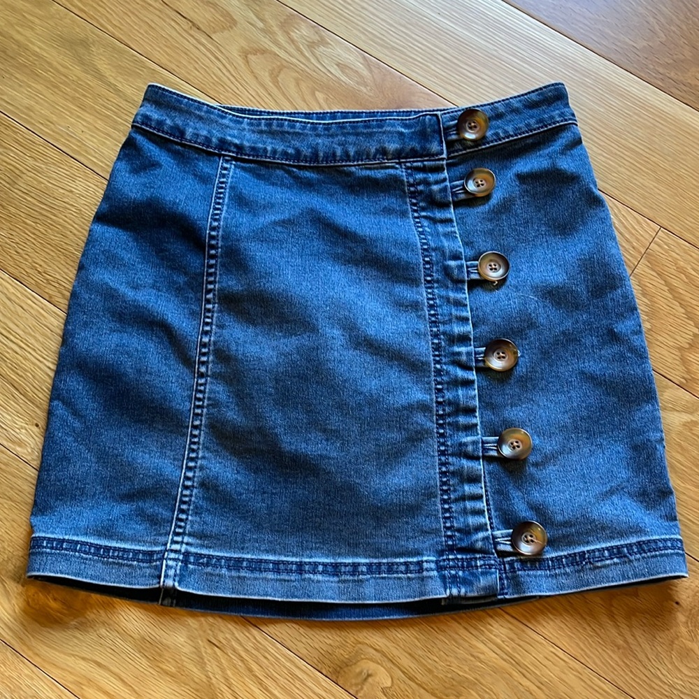 Free people denim skirt